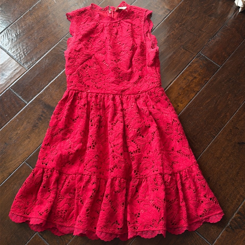 Kate spade red lace dress sz 4